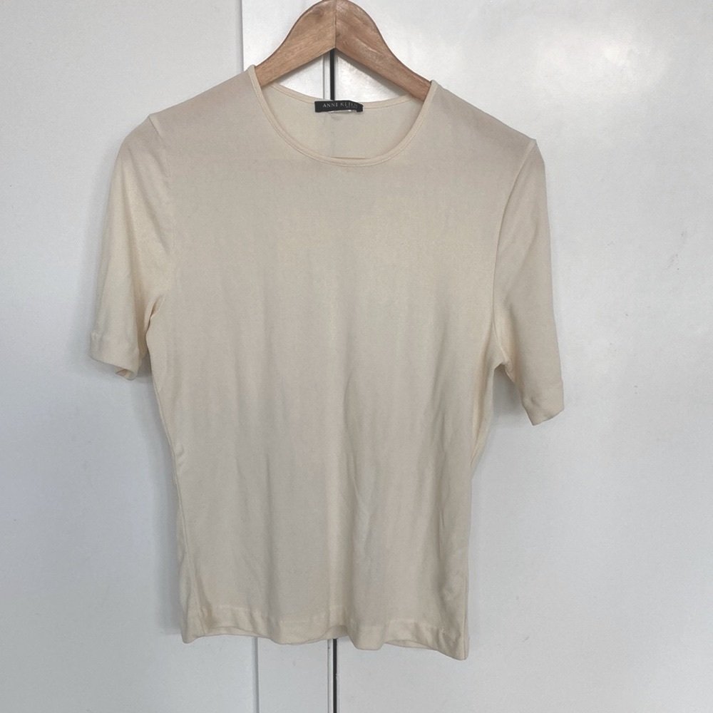 Anne Klein Flowy Cream T Shirt